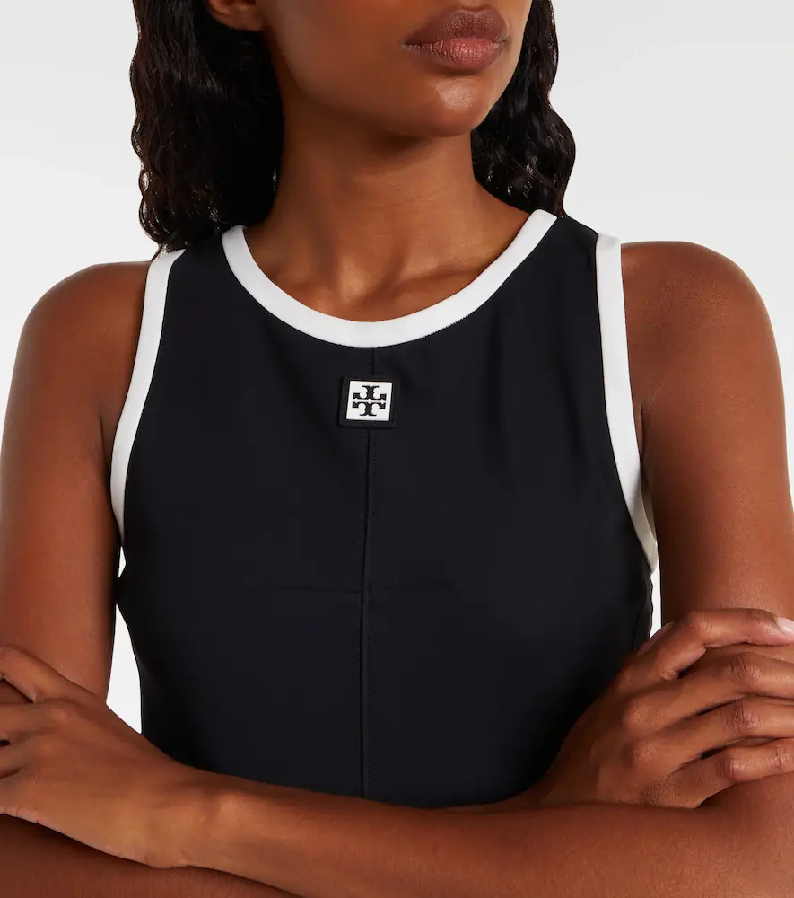 Tory Burch T Monogram jersey tennis dress | Thumbnail 5 Tory Burch T Monogram jersey tennis dress | Thumbnail 5