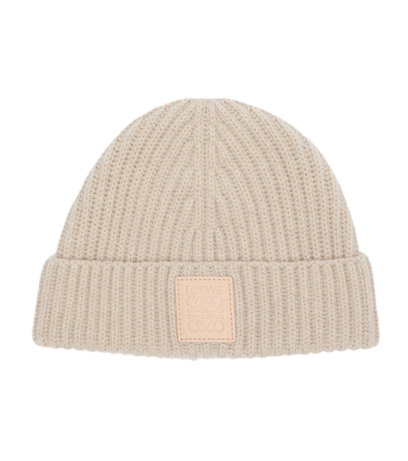 Anagram ribbed-knit cashmere beanie Anagram ribbed-knit cashmere beanie
