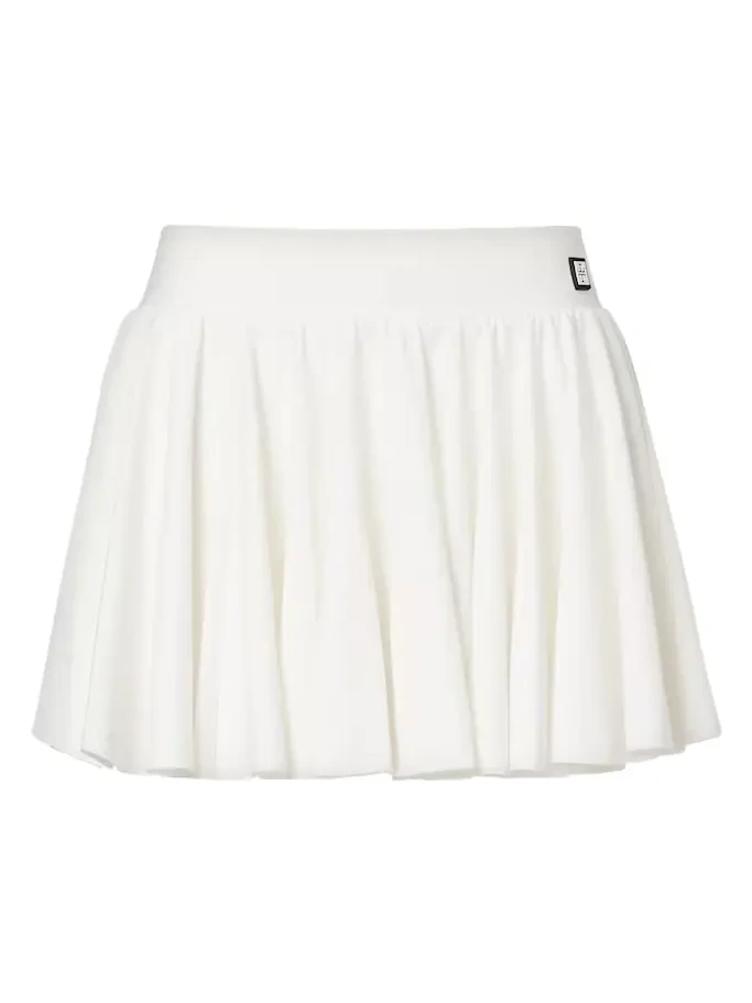 T Monogram gathered jersey skort