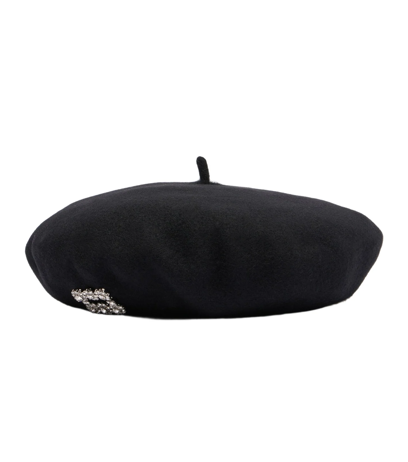 Embellished wool beret Embellished wool beret