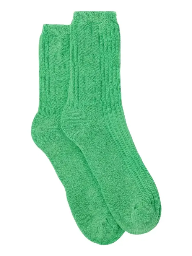 x On cotton-blend socks