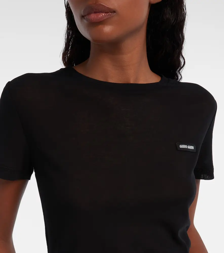Miu Miu Cotton jersey T-shirt | Thumbnail 4