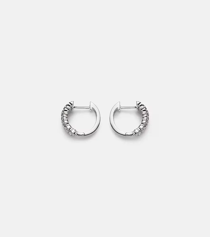 Anita Ko Three Row 18kt white gold huggie earrings with diamonds | Thumbnail 2 Anita Ko Three Row 18kt white gold huggie earrings with diamonds | Thumbnail 2