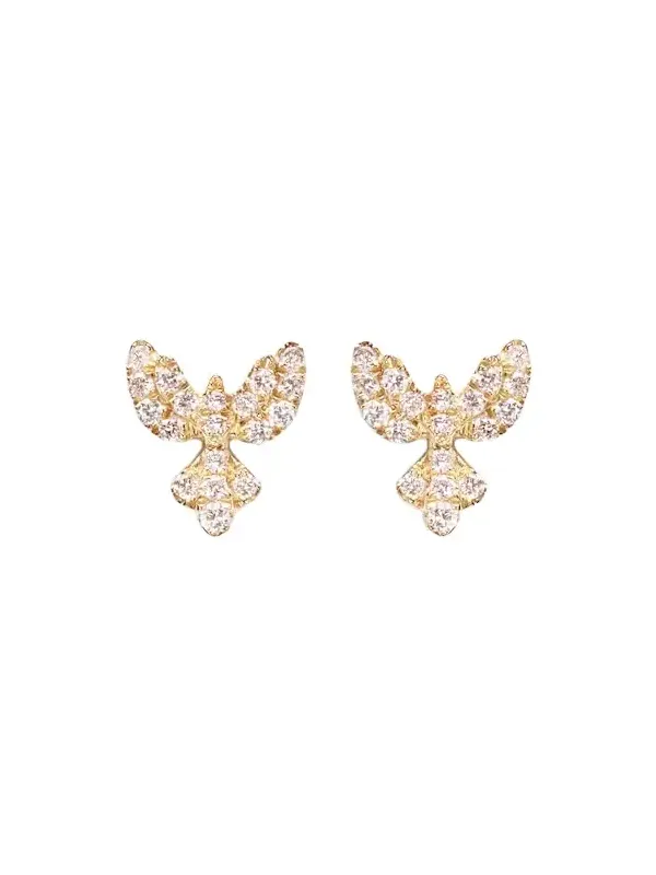 18kt gold earrings with diamonds