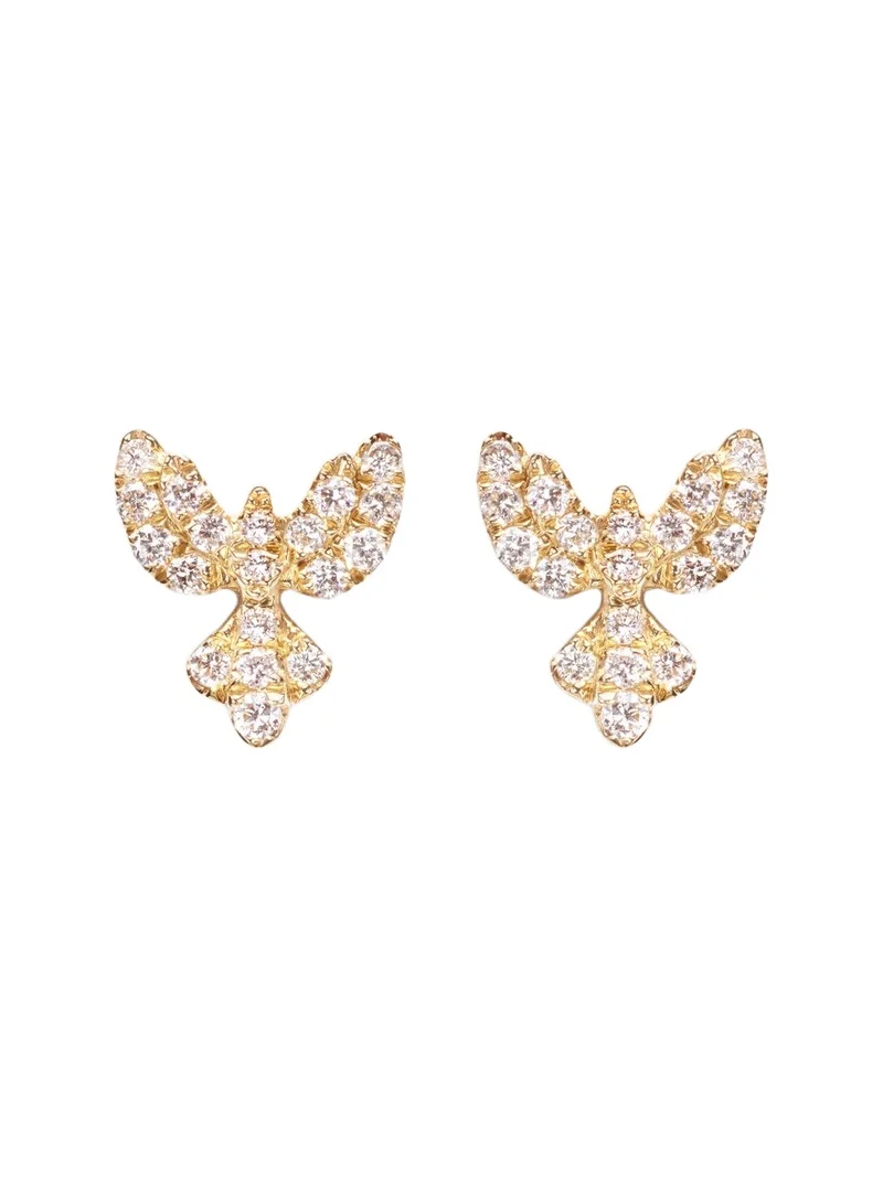 18kt gold earrings with diamonds
