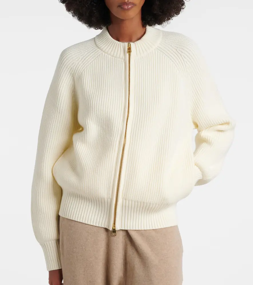 Varley Milo ribbed-knit zip-up cardigan | Thumbnail 3