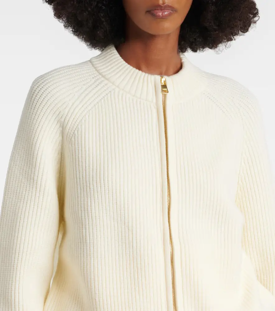 Varley Milo ribbed-knit zip-up cardigan | Thumbnail 6