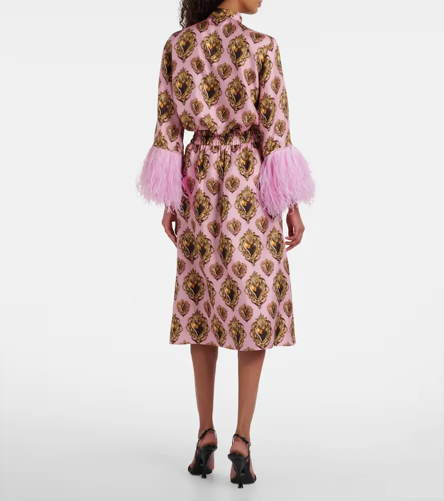 Dolce & Gabbana Printed silk midi skirt | Thumbnail 4