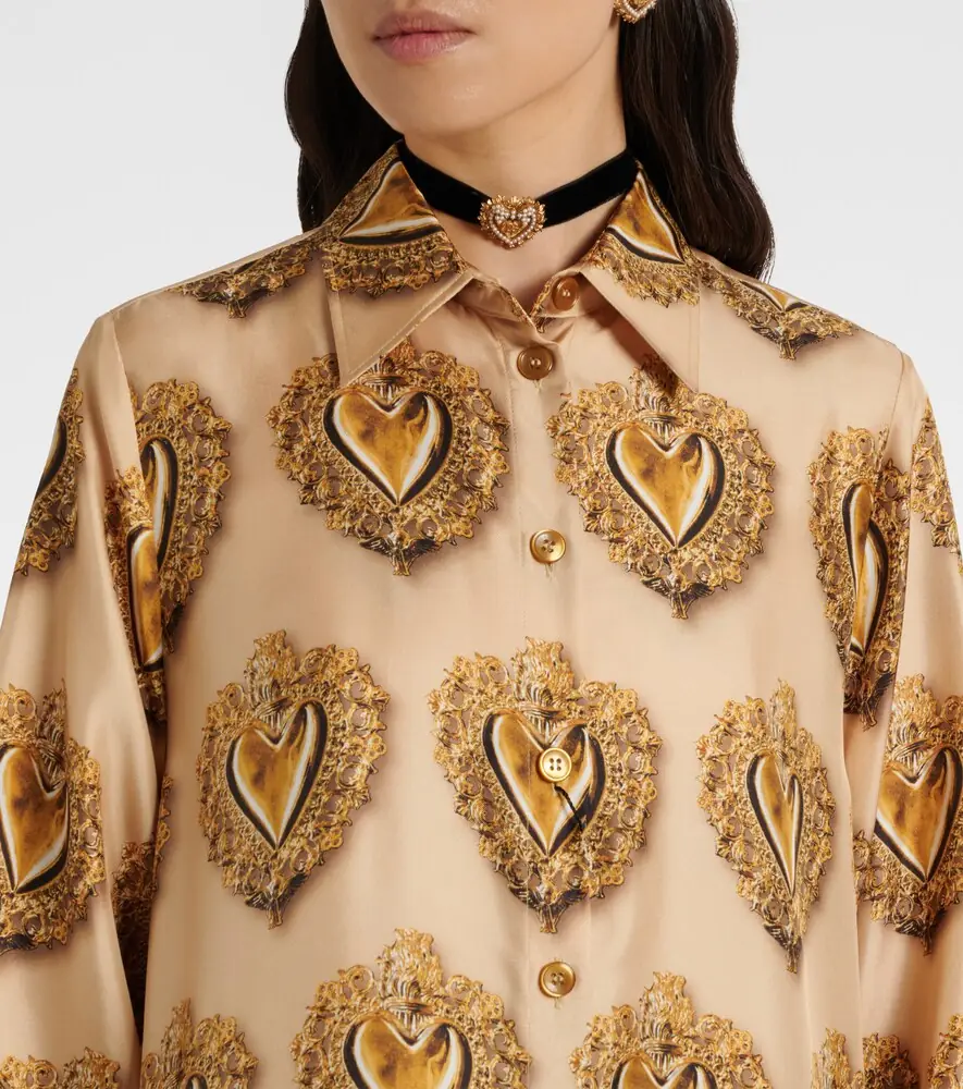 Dolce & Gabbana Printed silk shirt dress | Thumbnail 3 Dolce & Gabbana Printed silk shirt dress | Thumbnail 3