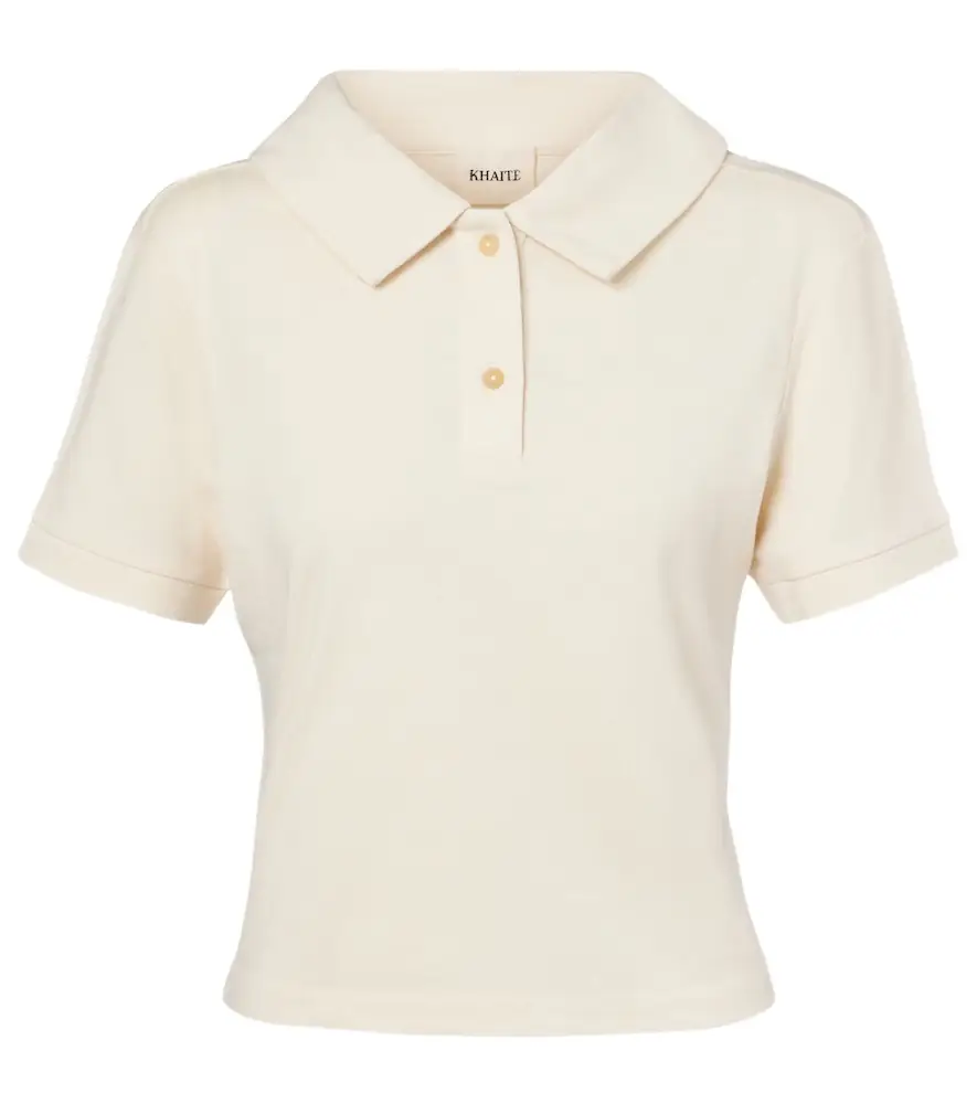 Khaite Jasna silk polo shirt | Image 1 Khaite Jasna silk polo shirt | Image 1