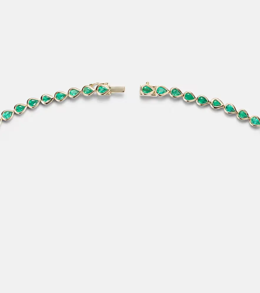 Anita Ko 18kt gold choker with emeralds | Thumbnail 2
