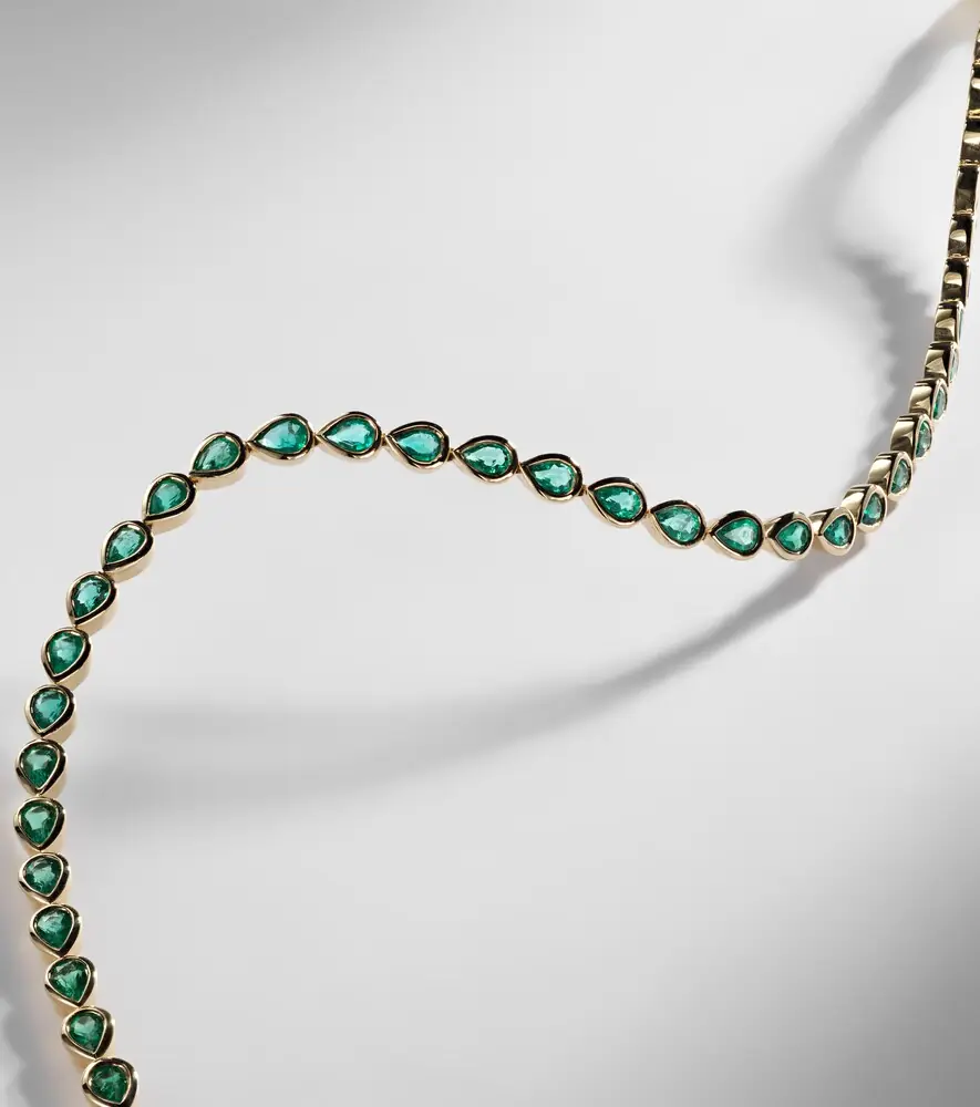 Anita Ko 18kt gold choker with emeralds | Thumbnail 5