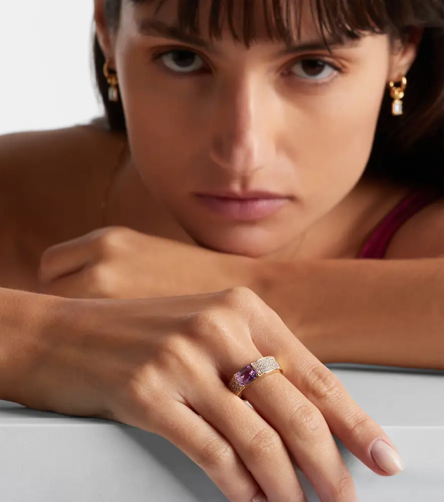 Anita Ko 18kt gold ring with sapphire and diamonds | Thumbnail 3