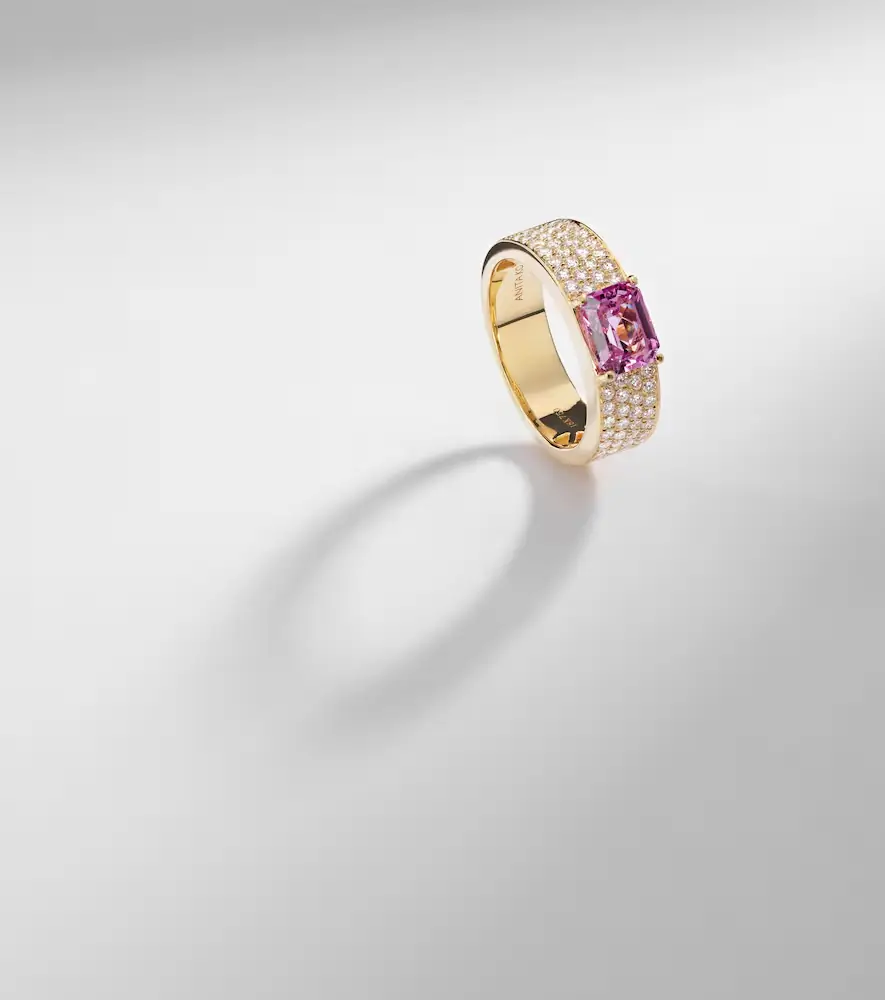 Anita Ko 18kt gold ring with sapphire and diamonds | Thumbnail 5