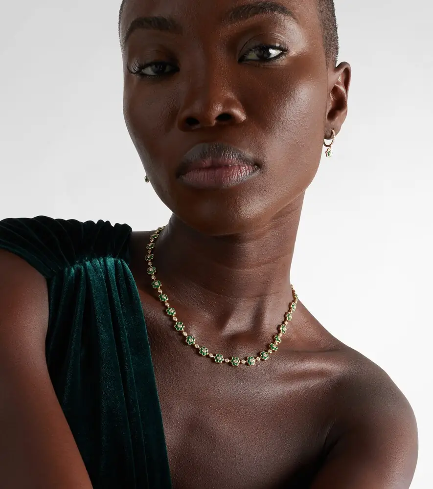 Anita Ko Flora Small 18kt gold choker with emeralds and diamonds | Thumbnail 4 Anita Ko Flora Small 18kt gold choker with emeralds and diamonds | Thumbnail 4