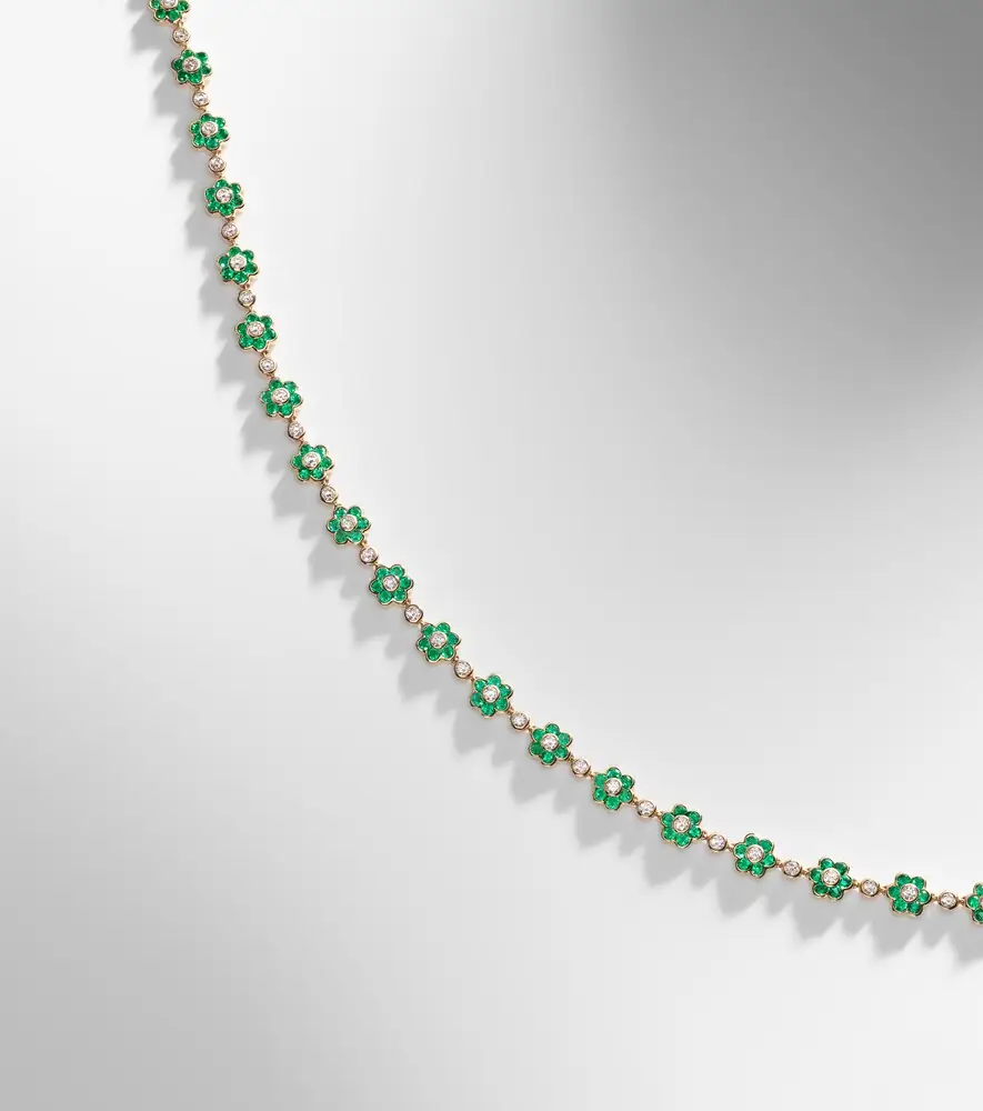 Anita Ko Flora Small 18kt gold choker with emeralds and diamonds | Thumbnail 5 Anita Ko Flora Small 18kt gold choker with emeralds and diamonds | Thumbnail 5