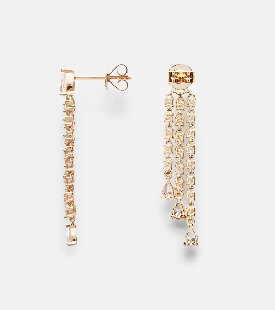 Anita Ko 18kt gold drop earrings with diamonds | Thumbnail 4