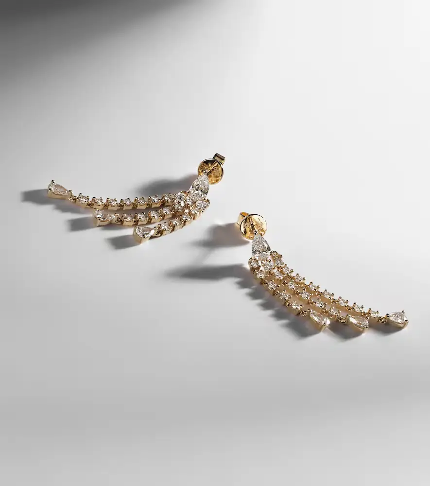 Anita Ko 18kt gold drop earrings with diamonds | Thumbnail 5