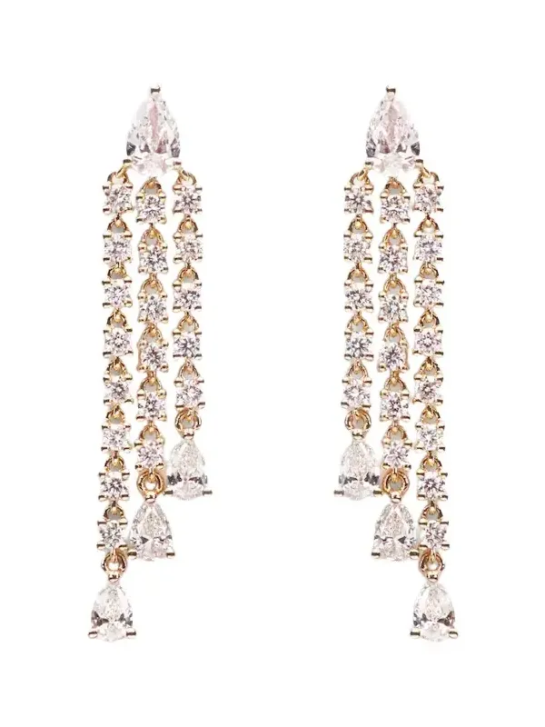 18kt gold drop earrings with diamonds