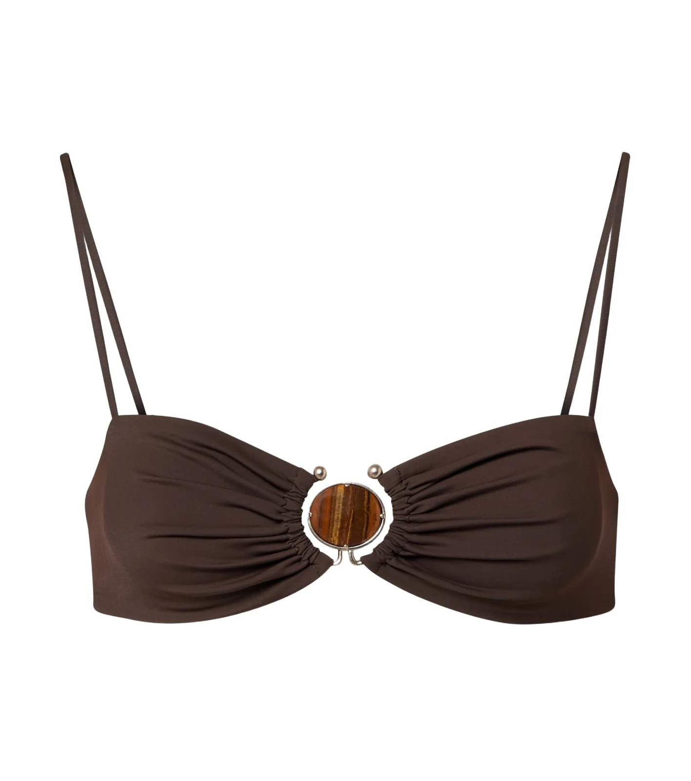 Embellished ring-detail bikini top Embellished ring-detail bikini top