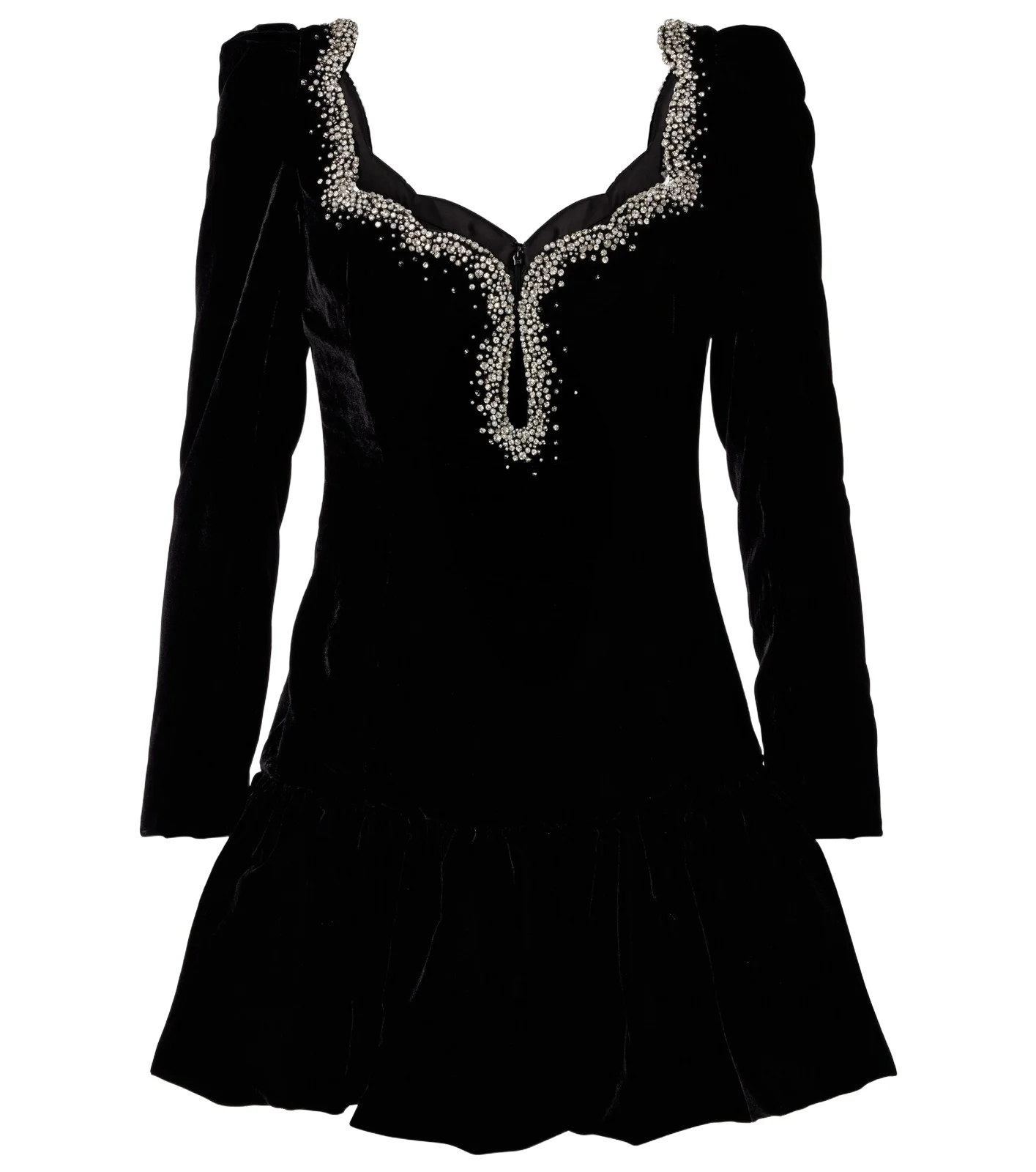 Edie crystal-embellished velvet minidress