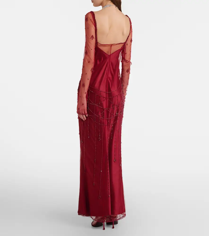 Clio Peppiatt Chandelier embellished tulle gown | Thumbnail 6