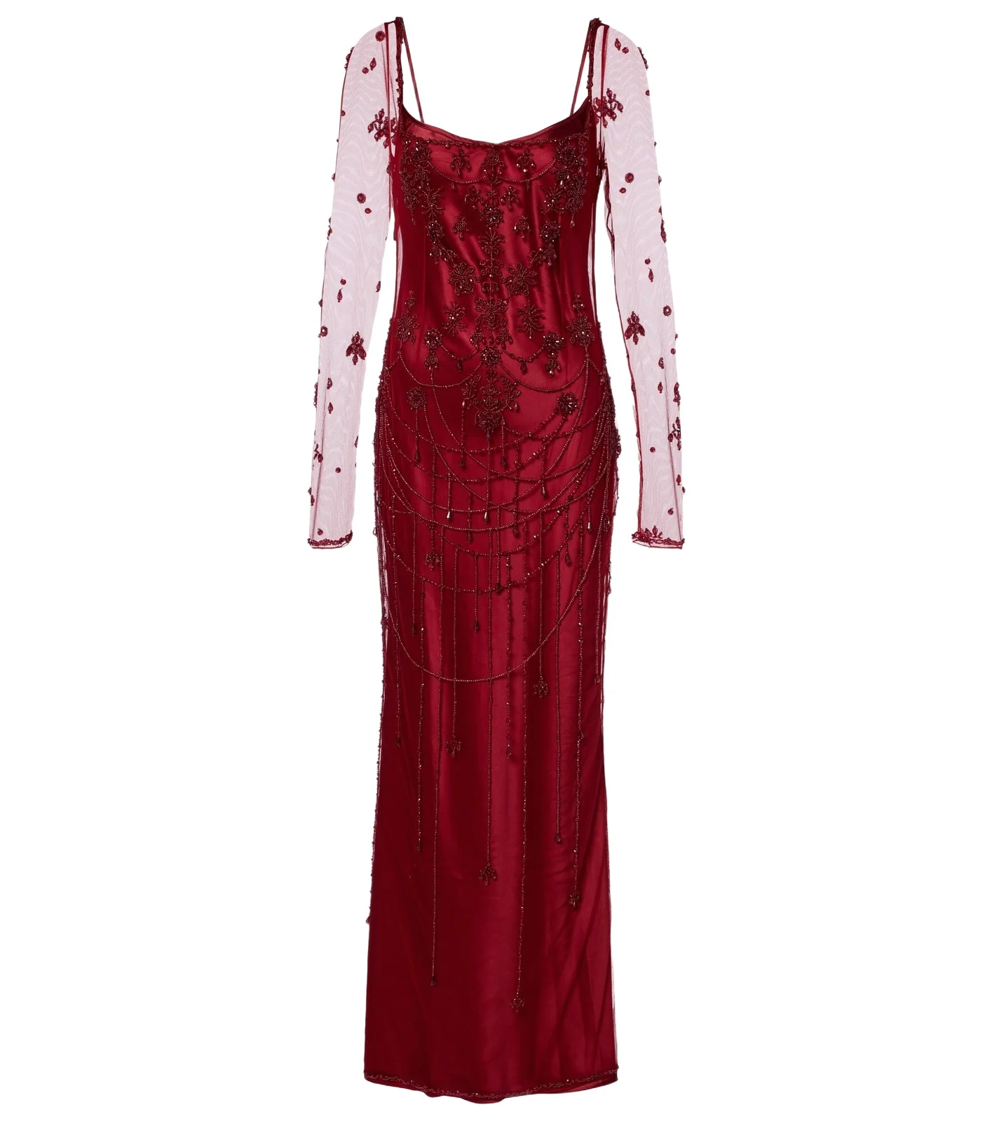 Chandelier embellished tulle gown