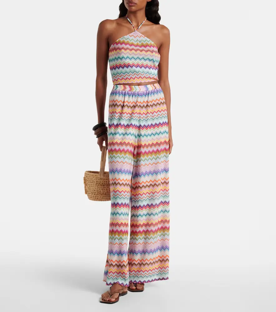 Missoni Zigzag halterneck lamé crop top | Thumbnail 5 Missoni Zigzag halterneck lamé crop top | Thumbnail 5