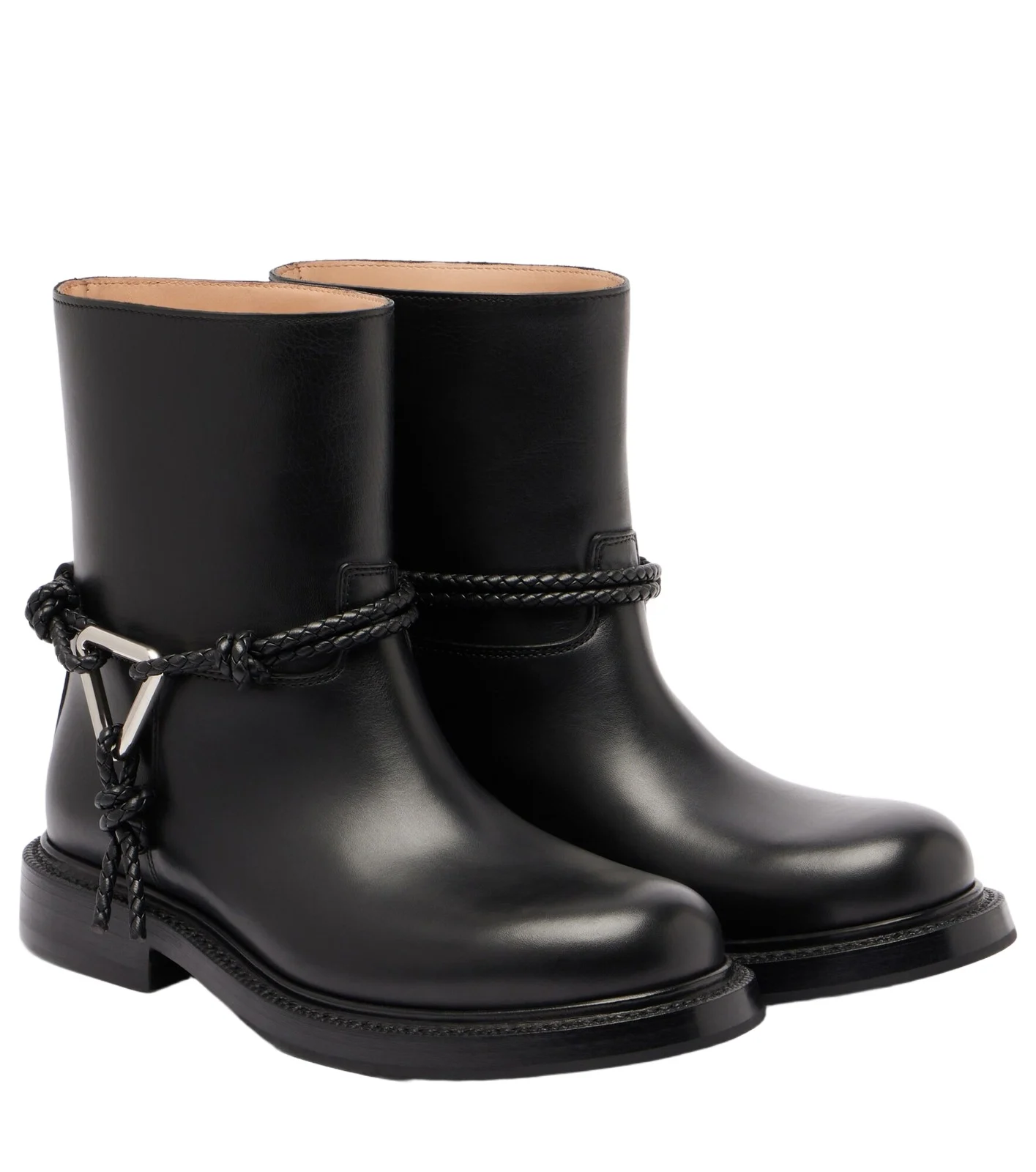 Leather ankle boots