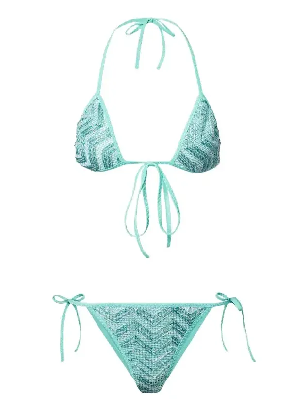 Missoni Zigzag lamé bikini top