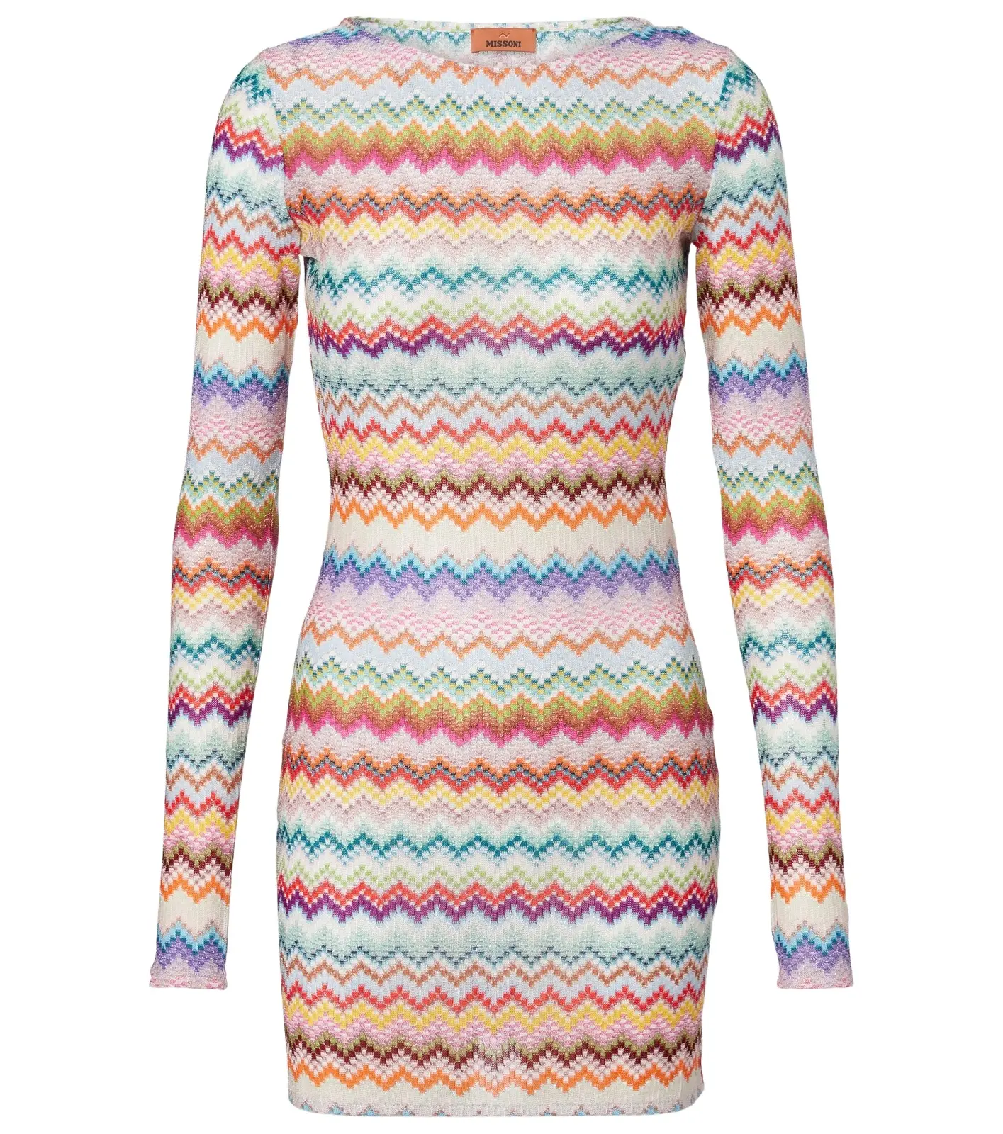 Zigzag lamé minidress