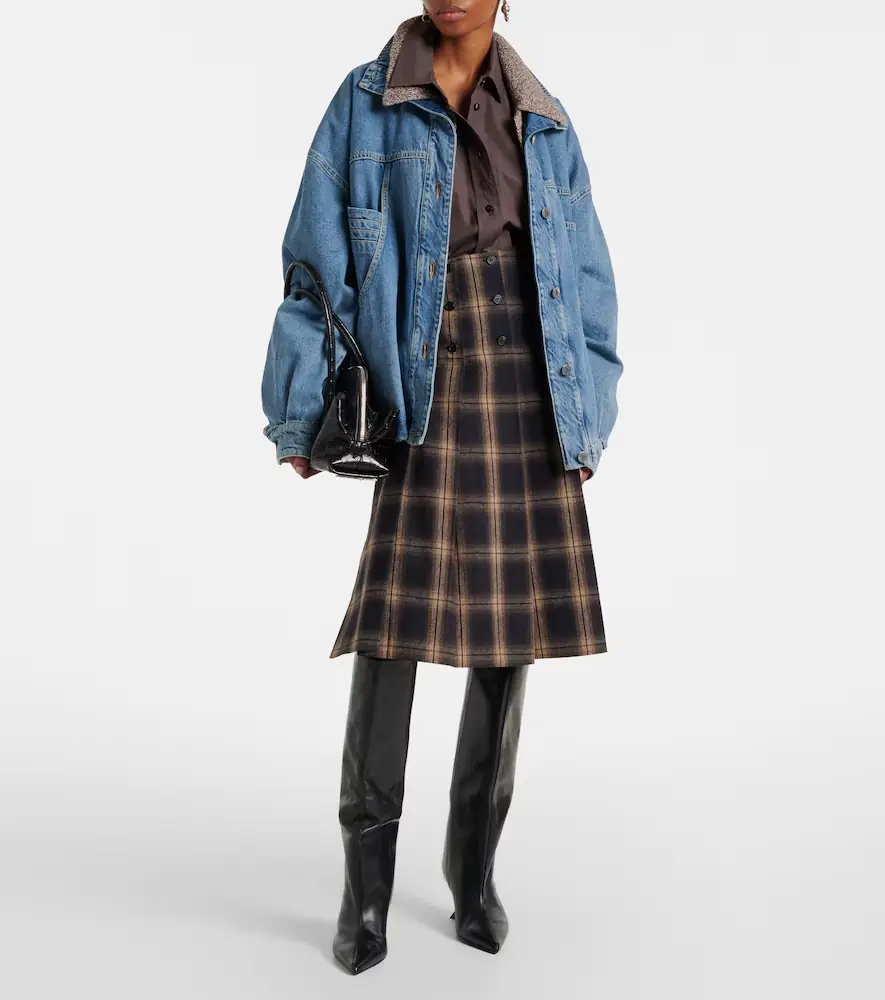The Attico Plaid pleated cotton midi skirt | Thumbnail 2 The Attico Plaid pleated cotton midi skirt | Thumbnail 2