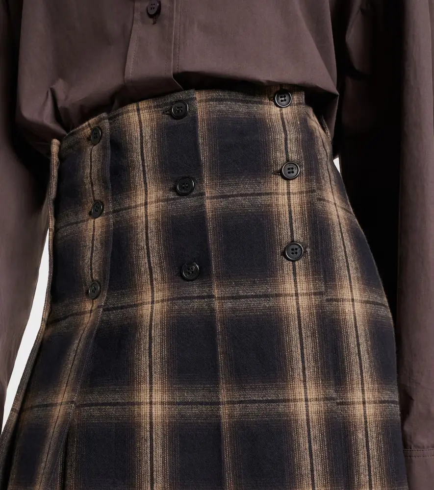The Attico Plaid pleated cotton midi skirt | Thumbnail 6 The Attico Plaid pleated cotton midi skirt | Thumbnail 6
