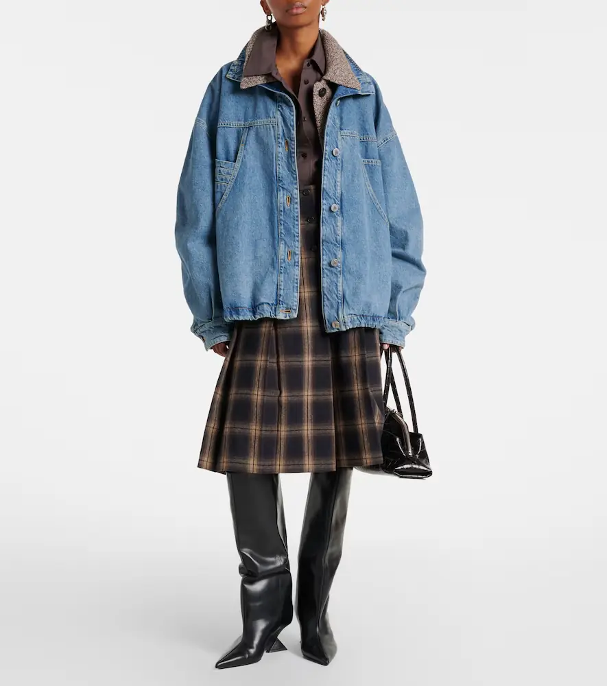 The Attico Oversized denim bomber jacket | Thumbnail 3 The Attico Oversized denim bomber jacket | Thumbnail 3