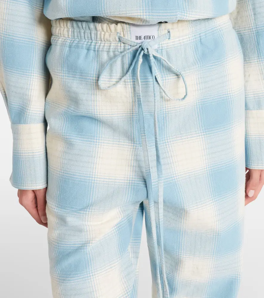 The Attico Checked cotton and wool tapered pants | Thumbnail 4