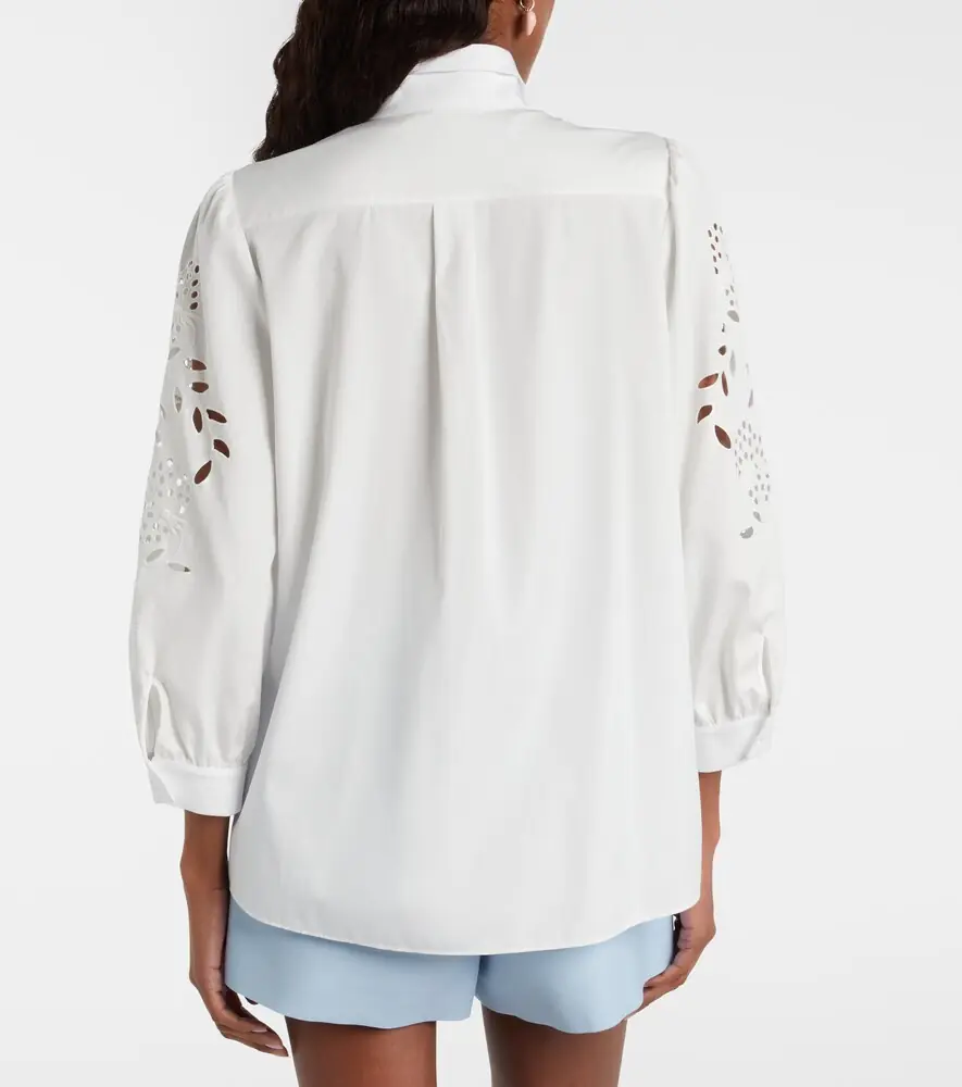 Valentino Garavani Embroidered cotton poplin blouse | Thumbnail 4