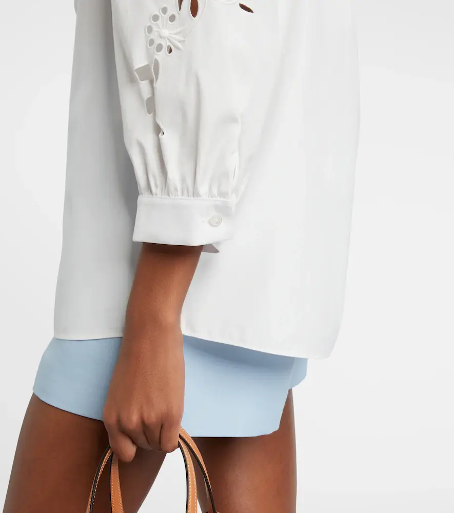 Valentino Garavani Embroidered cotton poplin blouse | Thumbnail 5