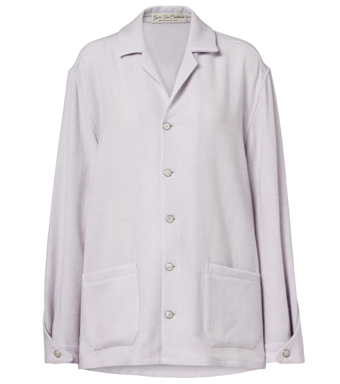 Affirmations cashmere pajama shirt with moonstone