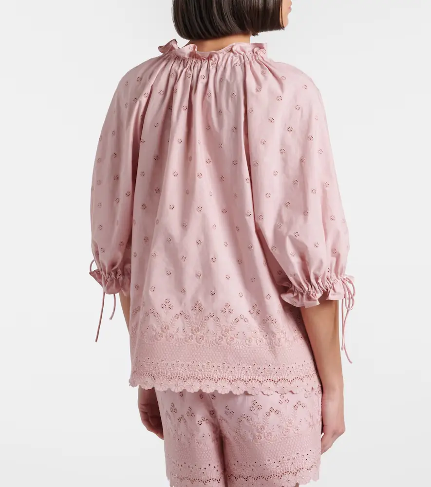 Valentino Broderie anglaise cotton blouse | Thumbnail 7 Valentino Broderie anglaise cotton blouse | Thumbnail 7