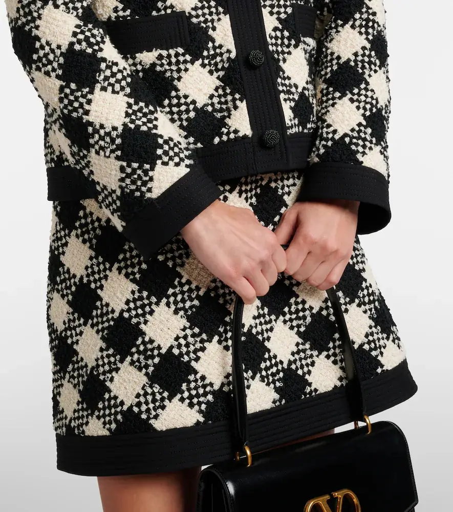 Valentino Garavani Checked ruffled tweed jacket | Thumbnail 5 Valentino Garavani Checked ruffled tweed jacket | Thumbnail 5