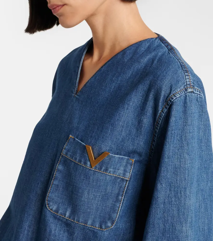 Valentino Garavani VGold chambray top | Thumbnail 3