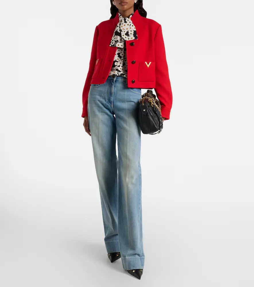 Valentino VGold wool and silk jacket | Thumbnail 2 Valentino VGold wool and silk jacket | Thumbnail 2