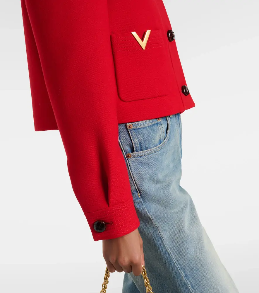 Valentino VGold wool and silk jacket | Thumbnail 4 Valentino VGold wool and silk jacket | Thumbnail 4