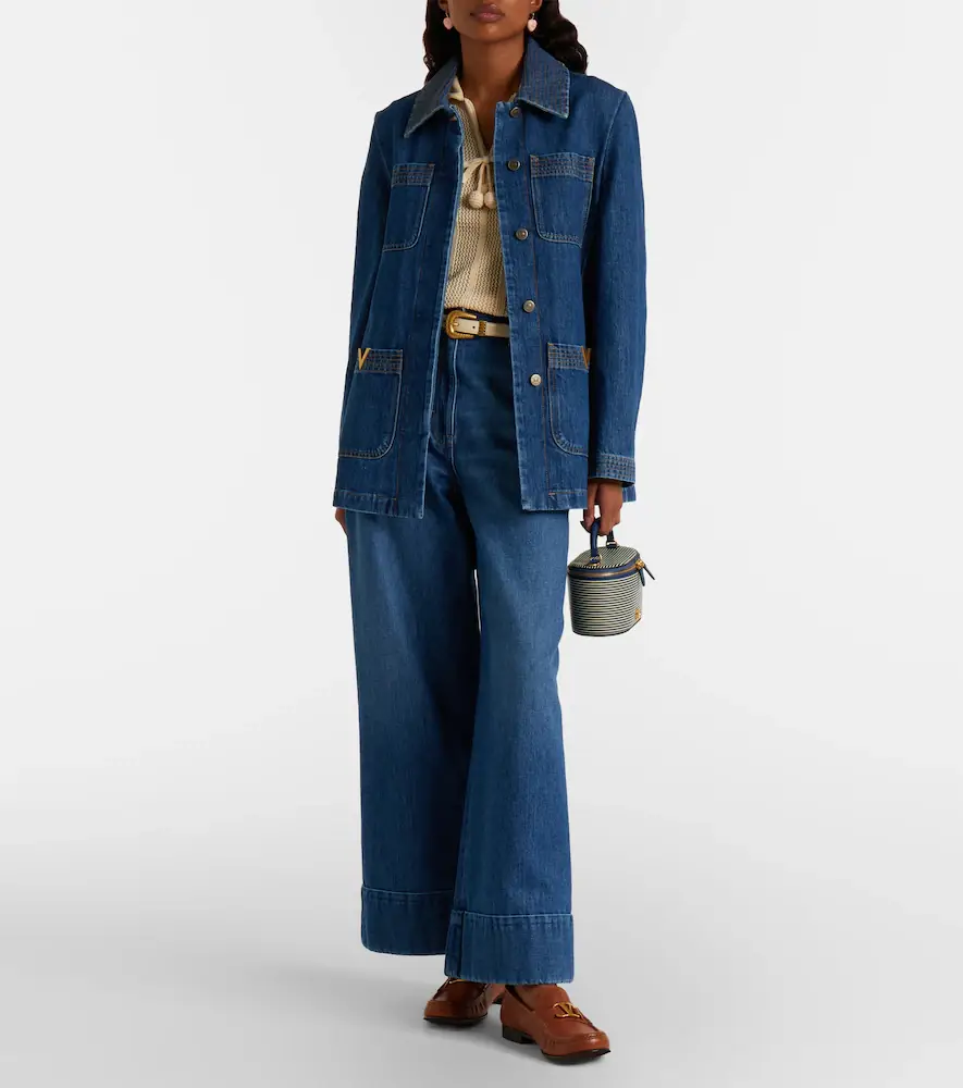 Valentino Garavani VGold denim field jacket | Thumbnail 4