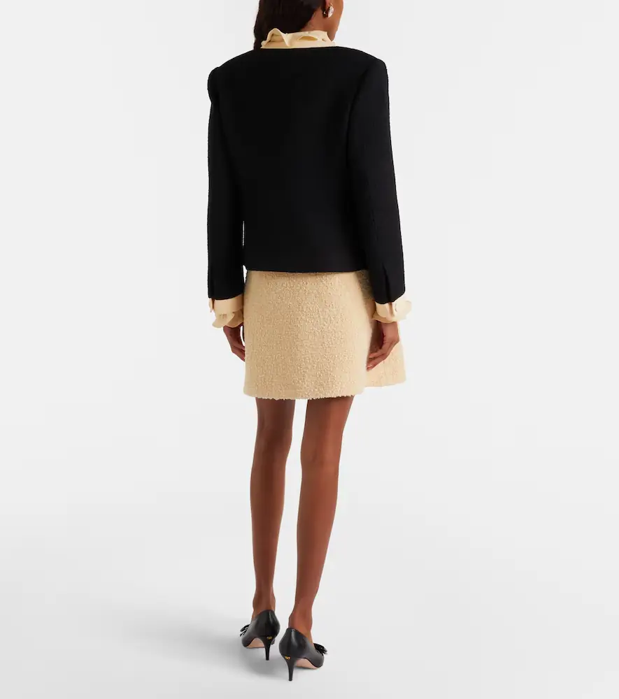 Valentino Garavani VGold wool-blend tweed miniskirt | Thumbnail 5