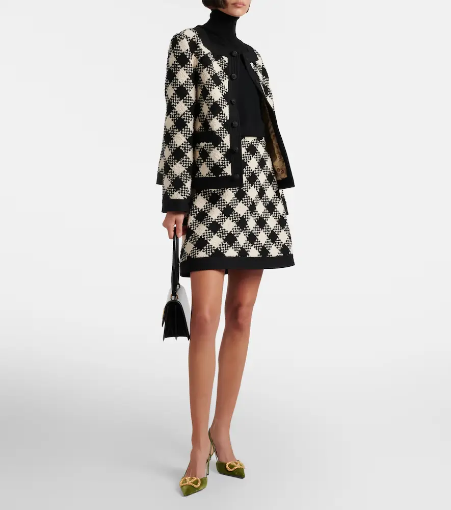 Valentino Garavani Cotton and wool-blend tweed miniskirt | Thumbnail 3