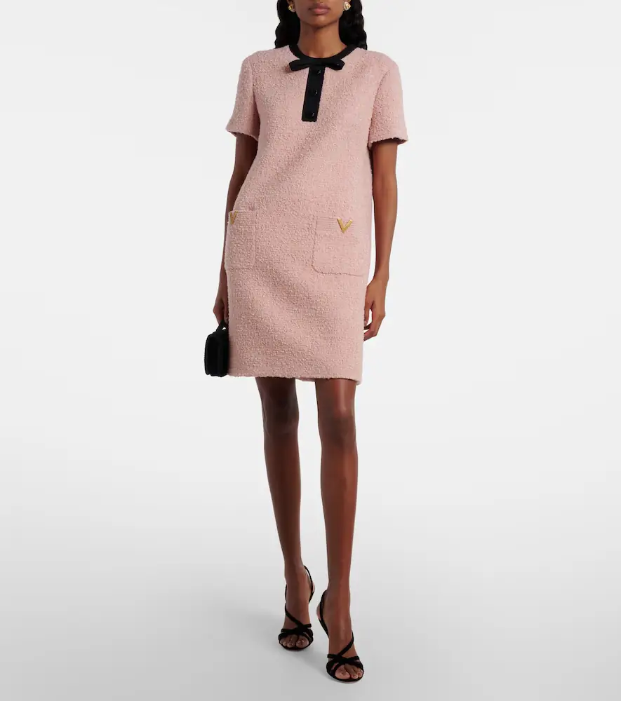 Valentino Garavani VGold wool-blend tweed minidress | Thumbnail 2
