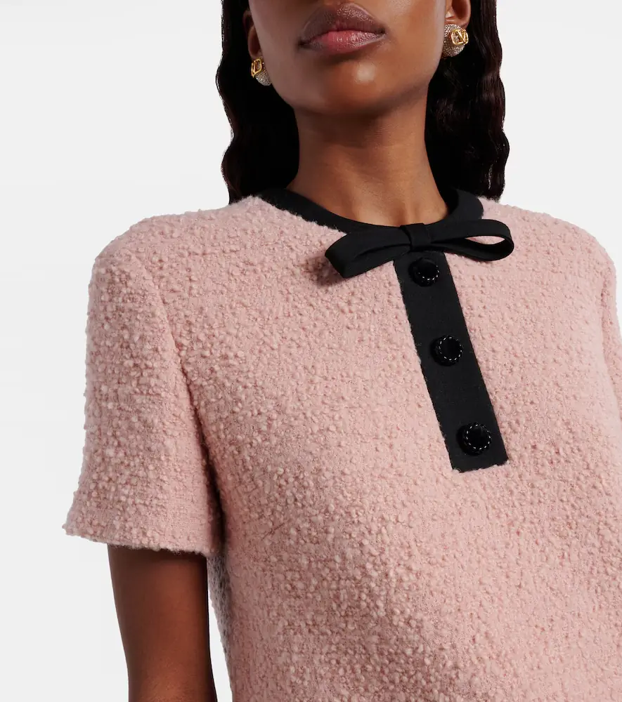 Valentino Garavani VGold wool-blend tweed minidress | Thumbnail 4