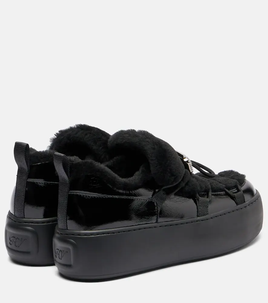 Roger Vivier Viv' Up shearling and patent leather sneakers | Thumbnail 4 Roger Vivier Viv' Up shearling and patent leather sneakers | Thumbnail 4