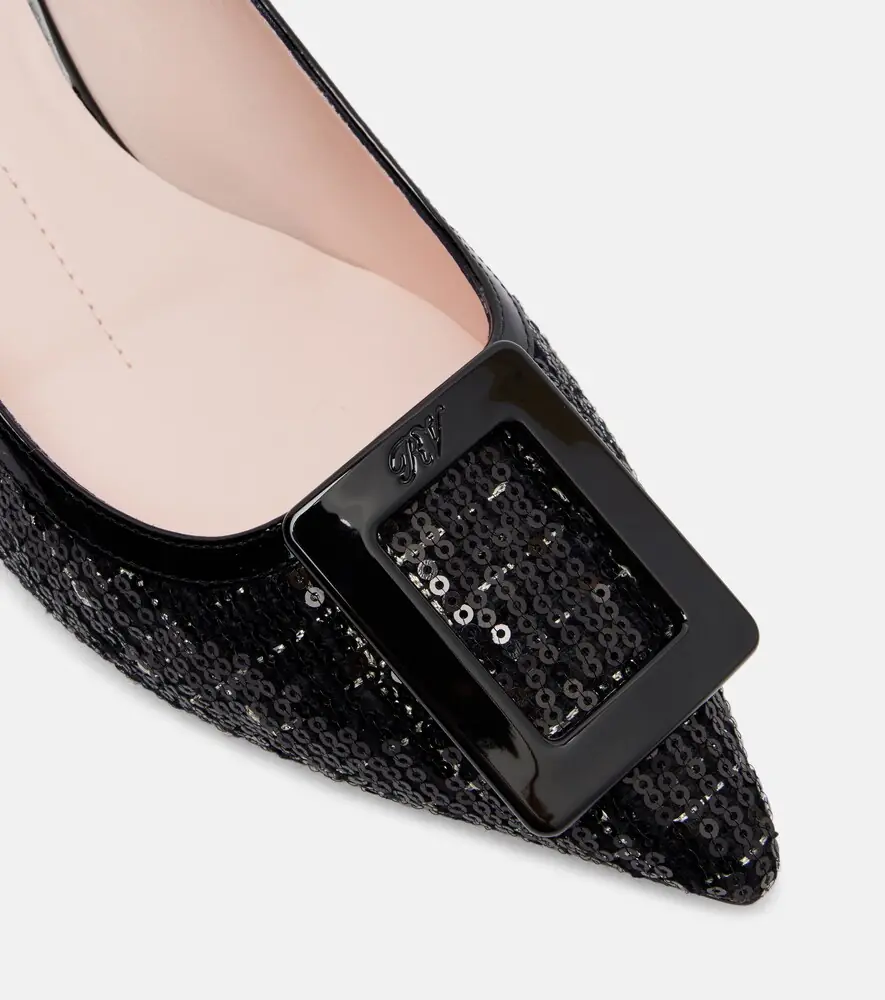 Roger Vivier Virgule 55 sequined slingback pumps | Thumbnail 3 Roger Vivier Virgule 55 sequined slingback pumps | Thumbnail 3